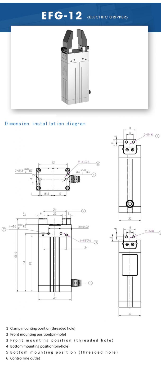Agarrador eléctrico de Palletizer de la plataforma de Kuka del delta del brazo industrial del robot para las botellas