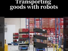 Robot móvil autónomo AMR con capacidad de 16AH y velocidad máxima de marcha de 1,2 m/s