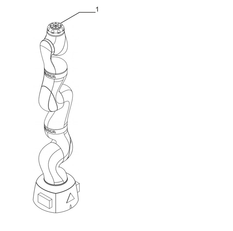 extensión flexible 800m m del pequeño del robot del kuka agarrador del brazo para el iiwa del montaje LBR 7 R800