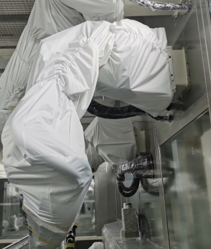 Ropa de la protección de la cubierta del robot de ABB incombustible en taller de la pintura de la fábrica de automóvil