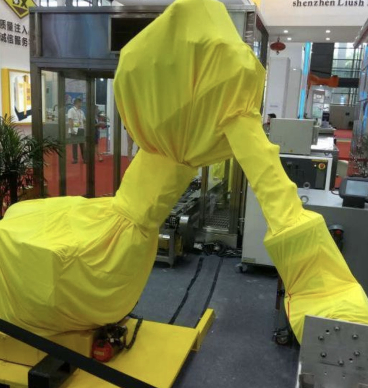 Las cubiertas del robot de la pintura de Fanuc hechas de alta tela elástico se adaptan a los movimientos extendidos CCC