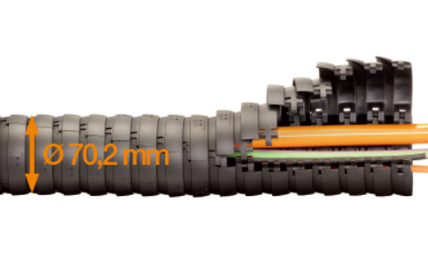 El vestido del robot del cable embala la manguera acanalada reforzada es desgaste resistente ULTRAVIOLETA - resistente