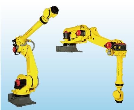 Brazo robótico de Fanuc que programa de largo para la instalación elevada que apila la soldadura por puntos