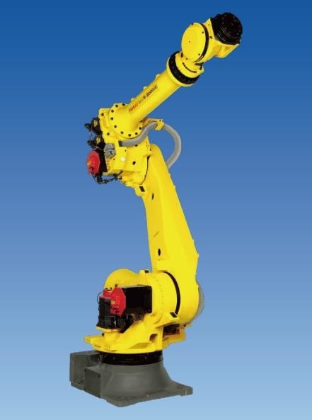 Brazo robótico de Fanuc que programa de largo para la instalación elevada que apila la soldadura por puntos