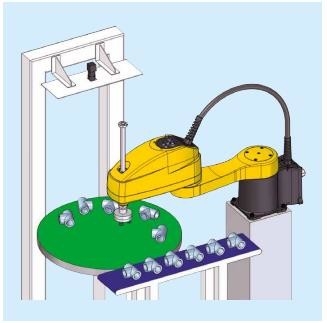 Representación visual baja del precio del brazo del robot de Fanuc de la solución que sigue para el objeto al azar desordenado
