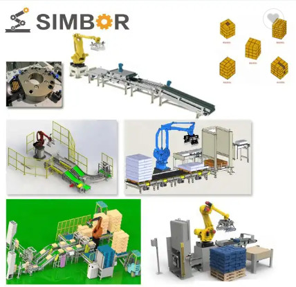 agarrador neumático para la plataforma robótica del brazo que apila manejando la cadena de producción de empaquetado del robot