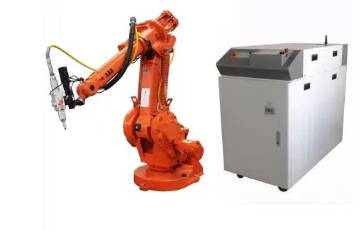 Brazo del robot del sistema ABB Kuka Fanuc 6 AXIS del robot de soldadura de laser de la fibra   Profundidad 0.04-6m m