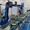 6 Brazo robótico de Aixs Yaskawa GP180-120 con cerca de seguridad personalizada CNGBS como robot de paletización
