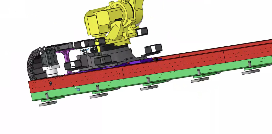 Eficiencia de los robots en el tren lineal Velocidad de 1 a 3 m/s Adecuado para la instalación de hasta 3 unidades