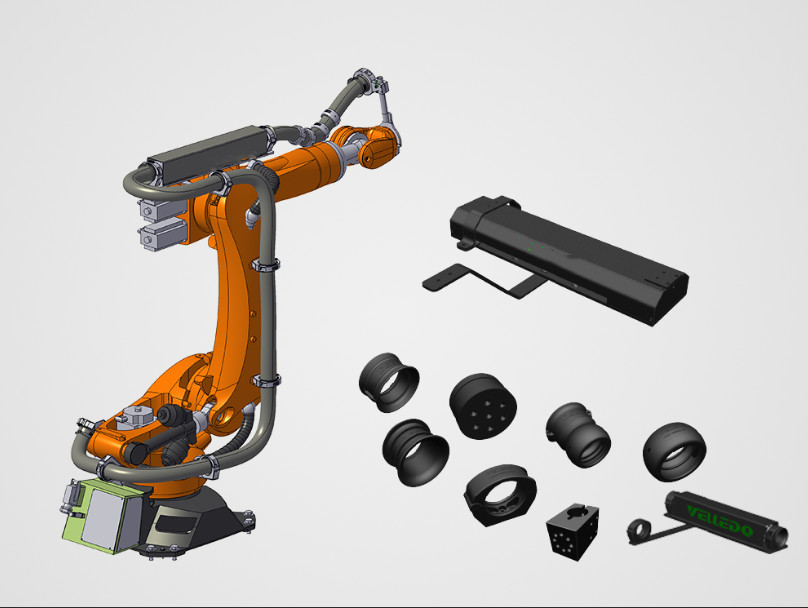 Paquete de ropa de robot personalizable con materiales de núcleo de caucho para aplicaciones de soldadura