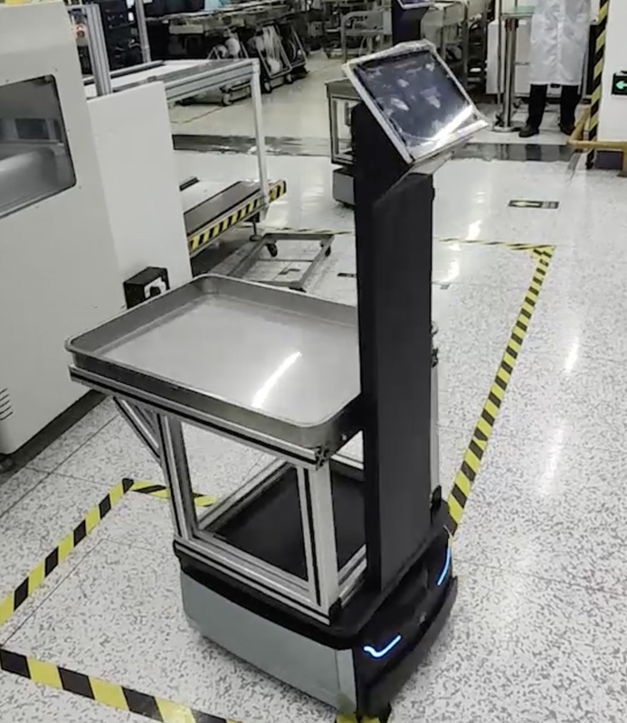 Velocidad Robot móvil autónomo larga duración de la batería ruedas de doble accionamiento de carga conforme a la norma nacional